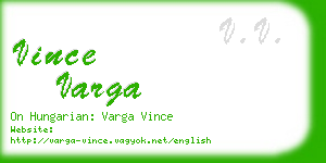 vince varga business card